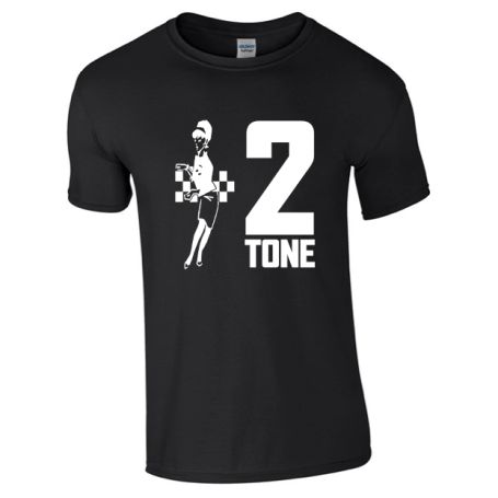 2 Tone Womens T-Shirt (Black)